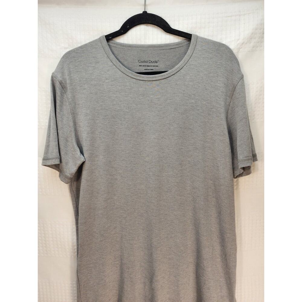 Cuddl Duds Shirt Mens Small Gray Tshirt Short Sleeve Super Stretch Athletic - Picture 2 of 6